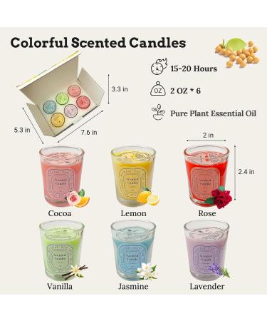 Scented Soy Wax Candles - 6 Fragrances Multi-Color Votive for Home Decor & Aromatherapy Gifts - Ideal for Valentine's Day Anniversaries Christmas & Thanksgiving - Buy Online on GoSupps.com