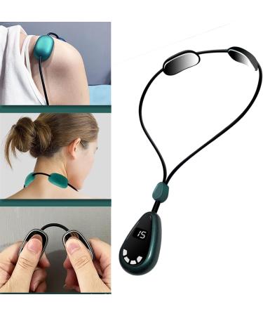 Intelligent Hanging Cervical Spine Massager - Portable Mini Neck Massager with Hot Compress (Green) for Neck Pain Relief - International Shipping Available - Buy Online on GoSupps.com