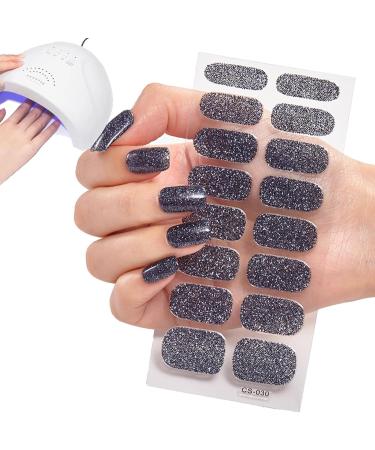 Nail Gel Strips Semi-Cured Gel Nail Strips Long Lasting Full Nail Polish Sticker Easy To Apply Gloss Nail Strips Peel And Stick Nail Wraps Remove Gel Nail Stickers Cs030 - Buy Online on GoSupps.com