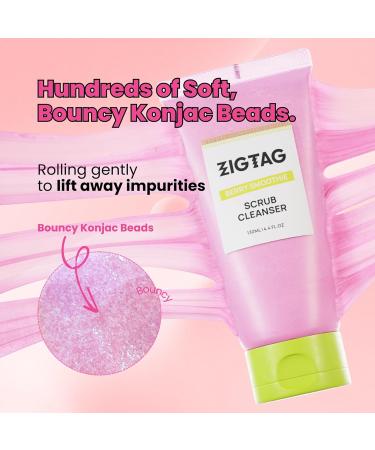 ZIGTAG 4-in-1 Konjac Jelly Face Cleanser Gentle Daily Exfoliating, Deep Cleansing, Pore Care & Makeup Removal | Berry Smoothie Texture with Raspberry & Vitamin B+C+E Complex | Dermatologist-Tested - Buy Online on GoSupps.com