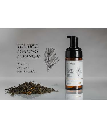 LACOMUS Australia Organic Tea Tree Foaming Cleanser with Niacinamide for Clear Skin & Acne Prevention. Deep Pore Cleansing with Cooling and Hydrating Formula for All Skin Types. - Buy Online on GoSupps.com