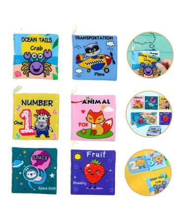 Abaodam 6-Piece Early Education Fabric Books for Kids - Portable Vegetable Recognition Learning Toys - Interactive Children's Educational Books - Buy Online on GoSupps.com