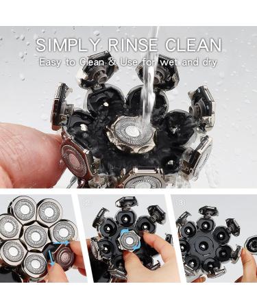 6 in 1 Head Shaver for Men - Cordless Electric Bald Head Grooming Kit with USB Wet/Dry Use & LED Display - Buy Online on GoSupps.com