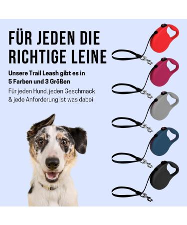 Buy Cong Roll-Out Dog Leash 5m for Large Dogs Up to 50kg - High-Quality Compact Black with Break & Lock System - Buy Online on GoSupps.com