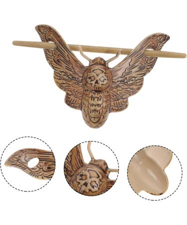 Ipetboom Retro Hair Sticks Moth Hairpin Muffin Plastic Dome Miss Retro Hair Styling Pin - Buy Online on GoSupps.com