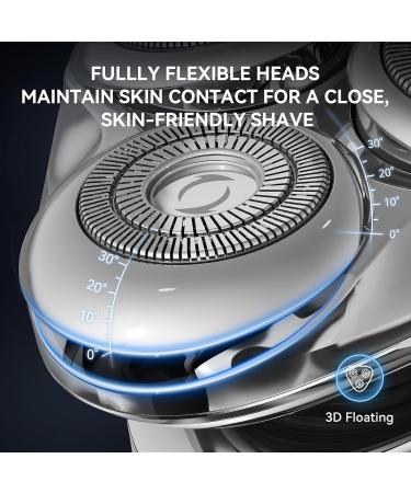 Buy Kensen Rechargeable Electric Razor for Men | Cordless Waterproof 3D Floating Head Ultimate Shaving Experience - Buy Online on GoSupps.com