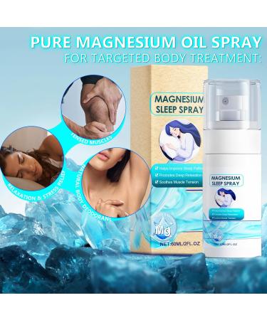Magnesium Oil Spray Skin & Body Natural Magnesium Oil Extra Strength 60Ml 100% Pure Organic Magnesium Lactate Oil Spray Magical Magnesium Skin Spray for Feet Sleep Relax - Buy Online on GoSupps.com