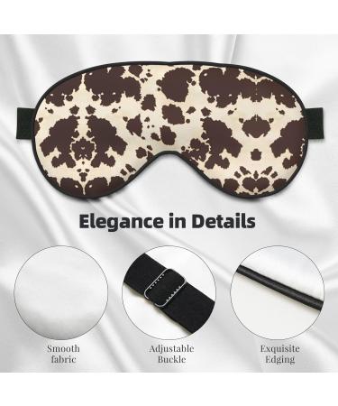 Brown Cow Spots Eye Mask - Soft Adjustable Nighttime Sleep Mask for Men & Women | Comfort & Style - Buy Online on GoSupps.com