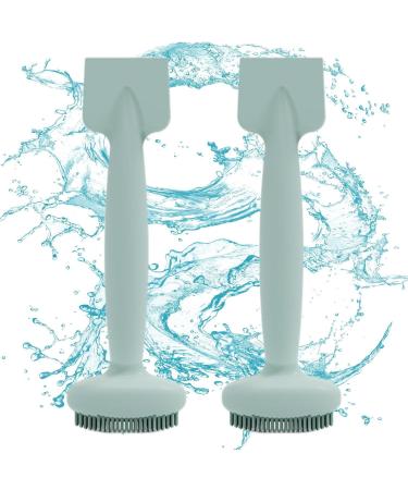 Facial Cleansing Brush Silicone Facial Scrubber Dual Head Waterproof Soft And Skin Friendly Manual Mud Film Brush For Cleaning Aezon Haze Blue 2pcs - Buy Online on GoSupps.com