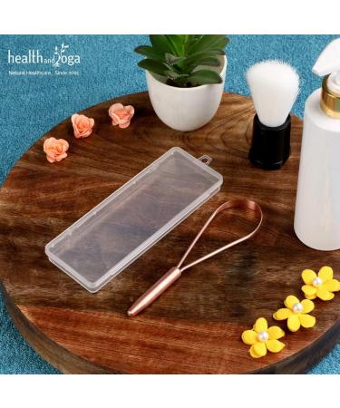 Qloop Copper Tongue Cleaner - Ayurvedic Oral Hygiene Tool for Fresh Breath - Single-Handed Operation & Larger Surface - Set of 2 - Buy Online on GoSupps.com