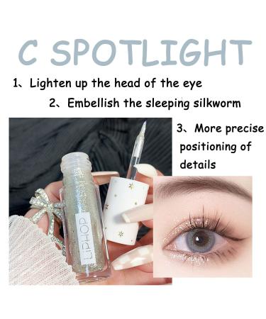 Long Lasting Liquid Glitter Eyeshadow - Quick Drying Korean Makeup Liner - Easy to Apply Colorful Sequins & Crystals - Face Glitter Pigmented - Transparent Galaxy 01 - Buy Online on GoSupps.com