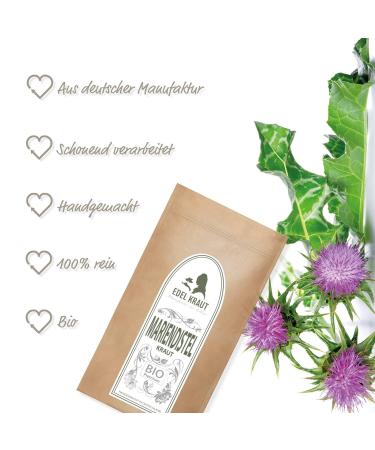 EDEL KRAUT Organic Milk Thistle Herb Tea - Premium 500g - Herbal Benefits for Detox & Wellness - Buy Online on GoSupps.com