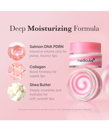 medicube PDRN lip sleeping mask glow balm | Salmon PDRN Collagen Shea Butter for Softer Lips Long-lasting Moisture Overnight and daily lip care Korean Skincare 0.35 oz. - Buy Online on GoSupps.com