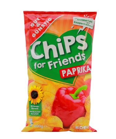Gut & G nstig Gut & G nstig Chips for Friends 200g Pepper Cards x 20 Boxes of 20
