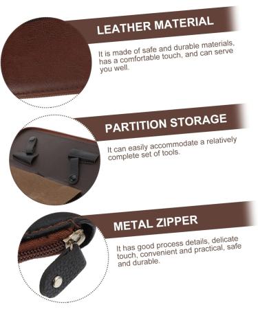 Lurrose Portable Hairdressing Scissor Bag | Leak-Proof Leather Storage Case for Scissors Clippers & Accessories - Buy Online on GoSupps.com