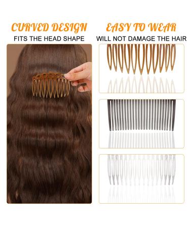18-Piece French Side Combat Hair Accessories Set - Decorative Combs & Clips for Thick & Fine Hair Perfect for Weddings & Brides - Buy Online on GoSupps.com