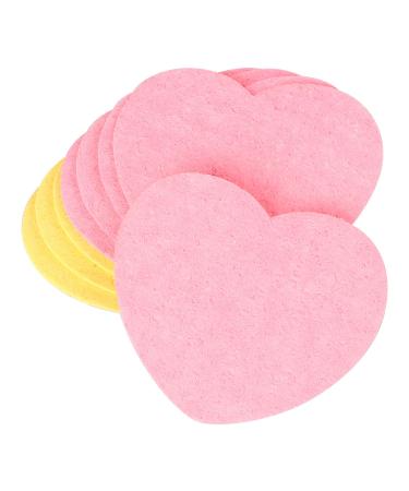 10 Pieces Facial Sponges Compressed Face Sponge Heart Shaped Face Paint Sponges Reusable Face Sponges Cleansing Face Painting Sponges for Skincare Routine and Makeup Remove