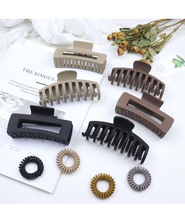 Shop Kavya Big Thick Hair Clips - Slide-Resistant 11 cm Rectangular Hair Clip Set for Women | Stylish Hair Jewelry - Buy Online on GoSupps.com