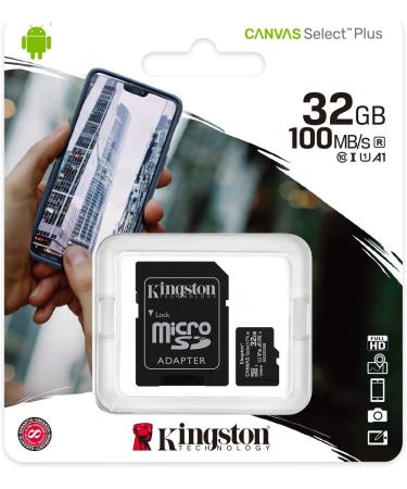 Kingston 32GB microSDHC Canvas Select Plus Memory Card + Adapter | 100MB/s Read Speed | A1 Class10 UHS-I | Fast 32GB MicroSD Card - Buy Online on GoSupps.com
