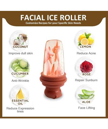 Ice Roller for Face and Eyes - Reusable Silicone Mold Face Ice Roller for Tightens and Shrinks Pores Relief Eye Puffiness Improve Skin Elasticity - Facial Beauty Skin Care Tools Birthday Gifts for Her - Buy Online on GoSupps.com
