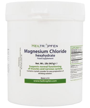 2 Pounds Magnesium Chloride Hexahydrate | Pharmaceutical Grade Ingredients | Crystal Powder | Pure Ph. EUR BP USP 100% | Heiltropfen