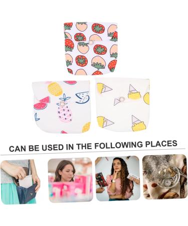 Lurrose 3pcs Napkin & Makeup Storage Travel Organizer Bags - Adorable Period & Tampons Collect Bags for Women - Buy Online on GoSupps.com