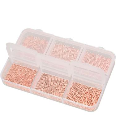 Ghzste Nail Art Bead Home Salon Exquisite DIY Metal Mini Nail Beads Decoration for Nail Artist Novice (Rose Gold) - Buy Online on GoSupps.com
