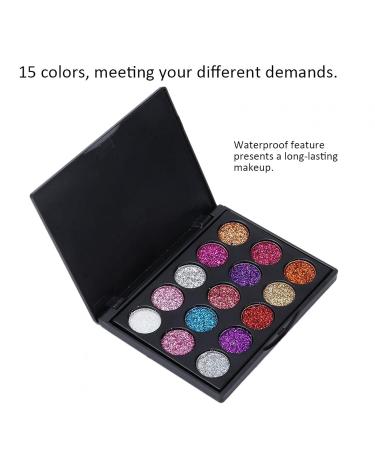 Shining Eye Shadow Cosmetic Powder - 15 Colors Waterproof Glitter Eyeshadow Palette for Stunning Eye Looks - Buy Online on GoSupps.com