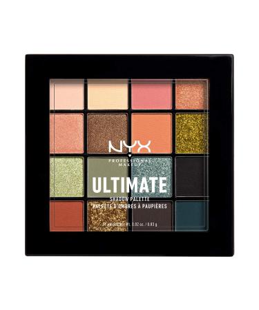 NYX Professional Makeup eyeshadow palette Ultimate Shadow Palette vegan formula pressed powder eyeshadow 16 color tones matt satin metallic color: Ultimate utopia 12 utopia