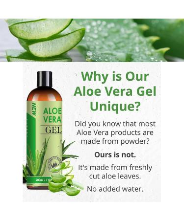 Organic Aloe Vera Gel - Pure Aloe Vera Gel Hydrating Face & Body Moisturizer - Aloe Vera Moisturiser for Dry Skin Sunburn Acne - After Sun Aloe Vera Cream Deeply & Rapidly Soothing - Buy Online on GoSupps.com