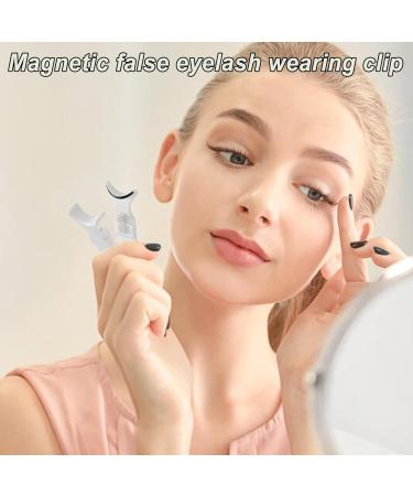 Magnetic False Eyelashes Clip - Lash Clip Applicator Helper Tool Magnetic False Eyelash Applicator | Portable Magnetic Eyelashes Applicator Tool for Women Girls Friends (White)(2.09x1.46 Inches) - Buy Online on GoSupps.com