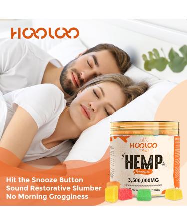 Hemp Gummies for Adults - 6 Fruity Flavors | Deep Sleep & Relaxation | Infused Vitamins & Omega 3 | Made in USA | 50pcs - Buy Online on GoSupps.com