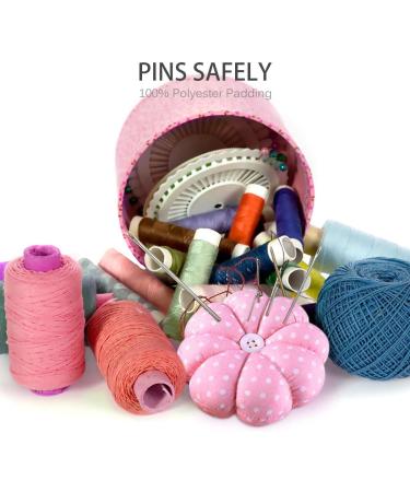 eZAKKA Pin Cushion Wristband - Polka Dots Pink | Wearable Needle Pincushion for Sewing & Quilting - Buy Online on GoSupps.com