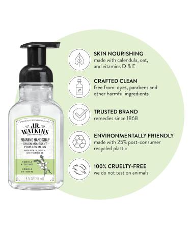 J.R. Watkins Neroli & Thyme Foaming Hand Soap 9 fl oz (Pack of 3) | Moisturizing, Alcohol-Free, All Natural | Made in USA | Cruelty-Free - Buy Online on GoSupps.com