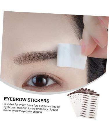 FOMIYES 36 Pcs Eyebrow Stickers 3d Stickers Brown Eyebrow Sticker Imitation Eyebrow Sticker 6d Make up - Buy Online on GoSupps.com