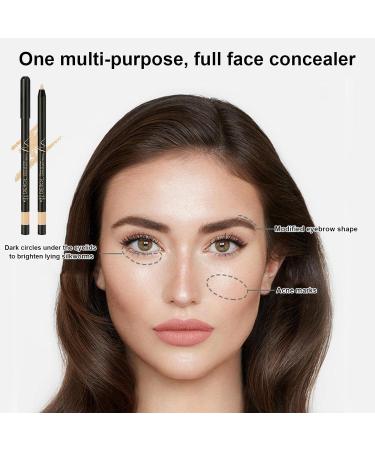 Concealer Pencil 4 Colors Waterproof Concealer Stick Highlighter Set Makeup Coverage Foundation Concealer with Sharpener for Eye Dark Circles Spot Scar Redness Womens Sillervan - Buy Online on GoSupps.com