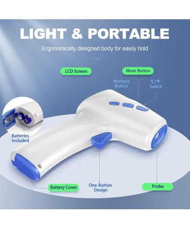 Touchless Forehead and Object Thermometer - Fast & Accurate Dual-Mode 2 in 1 - White - Buy Online on GoSupps.com