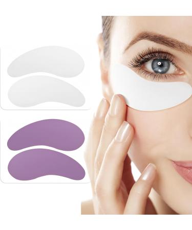 Sonnorel 4 Pairs of Silicone Eye Wrinkles Matte Anti-Aging Reusable Silicone Matte Reduce Skin Wrinkles Patch Mouth and Eye Smile Fine Lines (White and Purple) - Buy Online on GoSupps.com