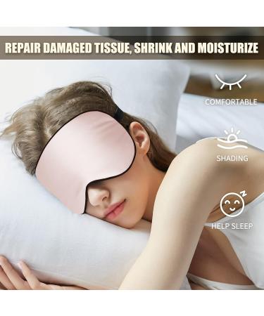 Buy Olesilk 2er Set Adjustable Silk Sleep Masks | 100% Mulberry Silk Eye Masks for Men & Women | Travel & Home Use | Pink & Peach | Unisex - Buy Online on GoSupps.com