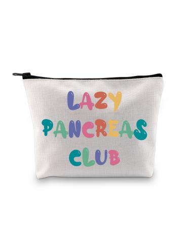 XYANFA Lazy Pancreas Club Insulin Bag For Diabetics Type 1 Type 2 Diabetic Medical Bag Diabetes Awareness Gift Diabetes Support Bag (LAZY PANCREAS CLUB)