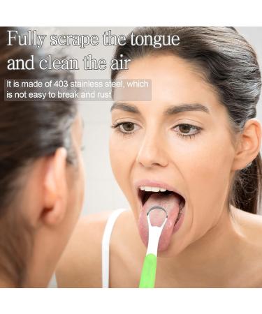 Buy H.eternal Adult Tongue Scraper & Eyelash Pads - One Size Green for Effective Oral Hygiene | International Shipping Available - Buy Online on GoSupps.com