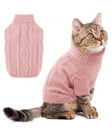 Alagirls winter fleece dog sweater warm puppy clothing classic sweater knitting sweater Christmas pet outfits clothing for medium -sized dogs kittens dustyrosis m Hellrosa