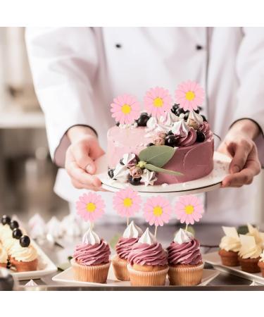 24 Pieces Daisy Cupcake Toppers Flower Cake Topper Daisy Cake Decorations Toothpicks Chrysanthemum Cupcake Toppers Spring Daisy Flower Cake Picks for Birthday Wedding Supplies(Pink) Pink 24 - Buy Online on GoSupps.com