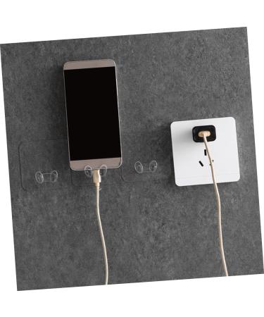 MIKIKIT 40 STK Self-Adhesive Mains Plug Hooks - Transparent Razor Holders & Wall Organizers | Perfect for Home & Office - Buy Online on GoSupps.com