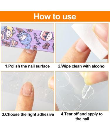 False Nail Jelly Glue Double Sided Nail Adhesive Tabs Waterproof Breathable Jelly Adhesive Tab Glue Sticker for Woman Girl(20 Sheets) - Buy Online on GoSupps.com