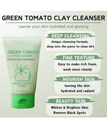 Green Tomato Clay Mask - Korean Skincare - Face Masks Skincare for Cleaning Pore Hydrating Nourishing - Clay Face Mask - Face Masks Beauty - Korean Face Mask - Skin Care Face Mask - Face Care - Buy Online on GoSupps.com