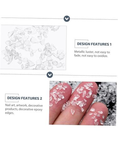 Ipetboom 1 Glass Chip Nail Rhinestones Epoxy Filler Charms Glass Crushed Crystal Chips Glass Charms Metallic Crushed Glass Vintage Accessories 3d Nail Charms Irregular Nail Stickers - Buy Online on GoSupps.com