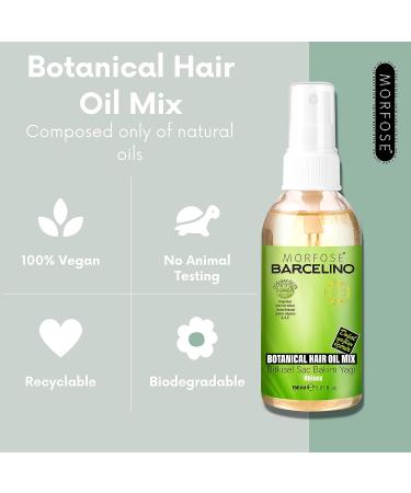 Morfose Barcelino Hair Oil - 12-Oil Blend for Dry, Damaged Hair Growth - Anti-Frizz Formula for Thick, Long, Healthy Hair - Curly Hair Repair - Non-Greasy Unisex Formula - Buy Online on GoSupps.com