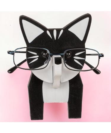 Mijoma Cat-Shaped Wooden Glasses Holder | Trendy Decorative Storage for Home & Travel | 15x10 cm Fastener - Buy Online on GoSupps.com