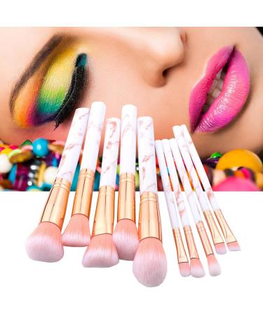10-Piece Pink Kabuki Makeup Brush Set - Synthetic Eyeshadow Primer Powder Blush & Contour Brushes for Flawless Application | International Shipping - Buy Online on GoSupps.com